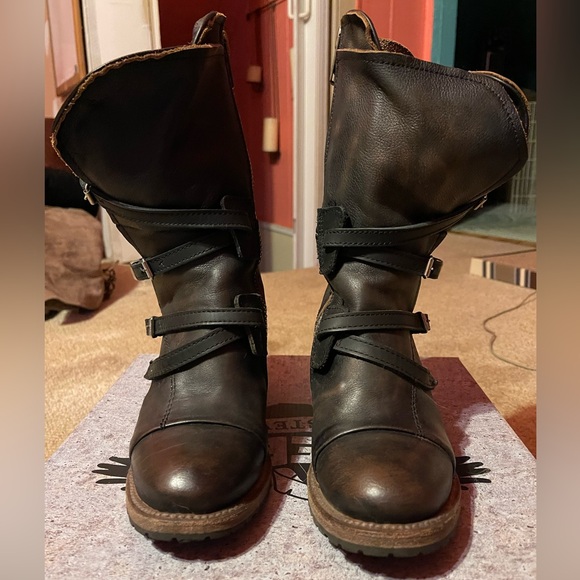 Leather Brown Boots US 7 Freebird by Steven Cora - Picture 8 of 9